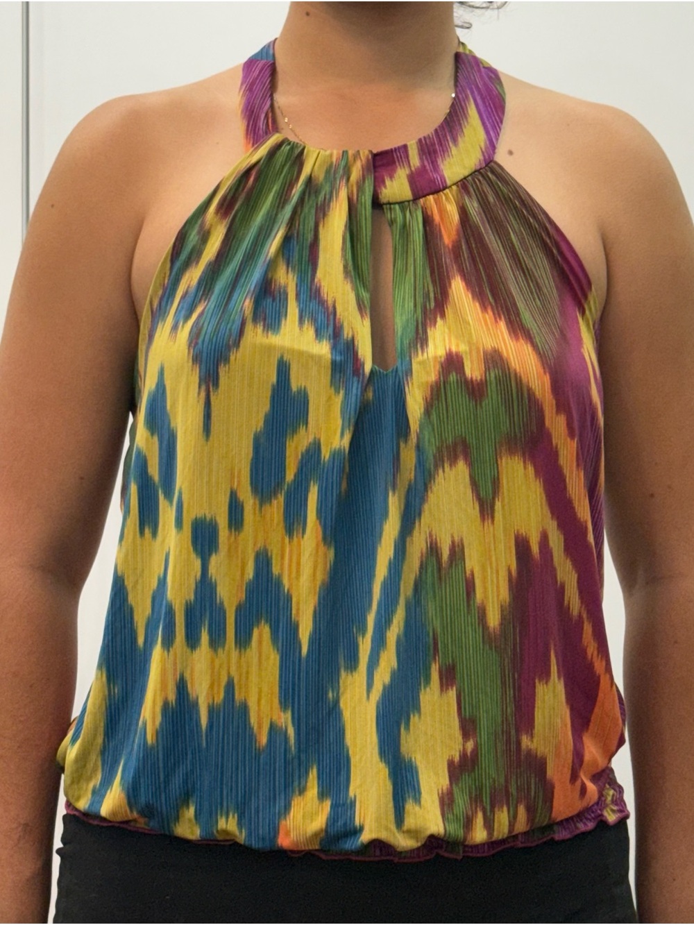 Sleeveless Multicolor Halter Camisole